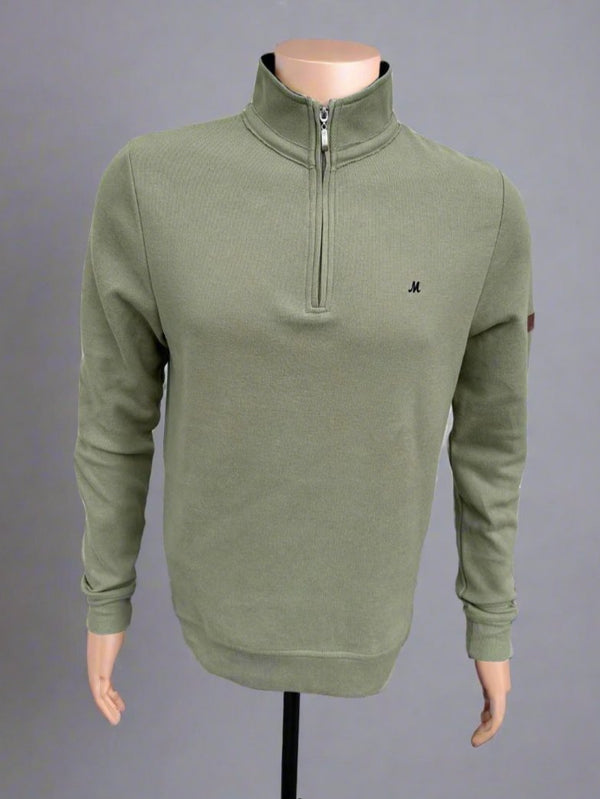 Mineral Mens KENTUCKY Half Zip Sweatshirt -SAGE