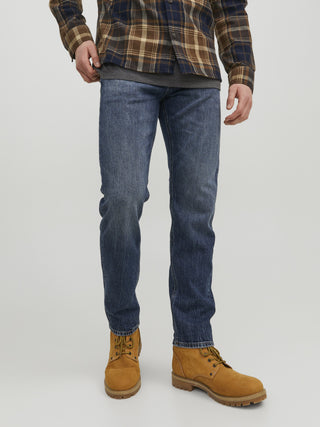 Buy blue-den-sht Jack &amp; Jones Mens Mike 551 Tapered Jean