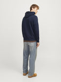 Jack & Jones Mens Fredrisksberg Box Overhead Regular Fit Hoody-SKY CAPTAIN