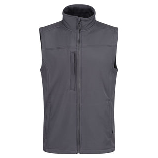 Regatta Men's Water Repellent Wind Resistant Flux Stretch Softshell Bodywarmer-SEAL GREY