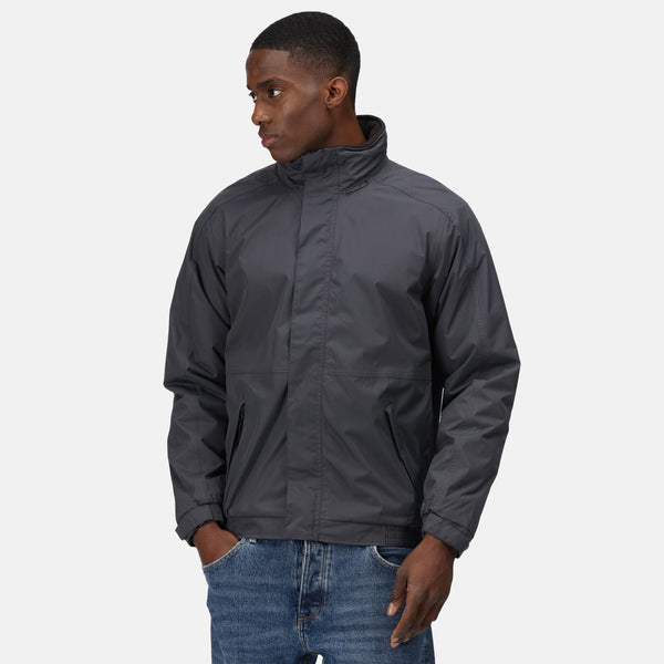 Regatta Mens Eco Dover Waterproof Windproof Fleece Lined Work Jacket -SEAL GREY