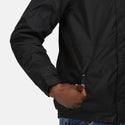 Regatta Mens Eco Dover Waterproof Windproof Fleece Lined Work Jacket -BLACK