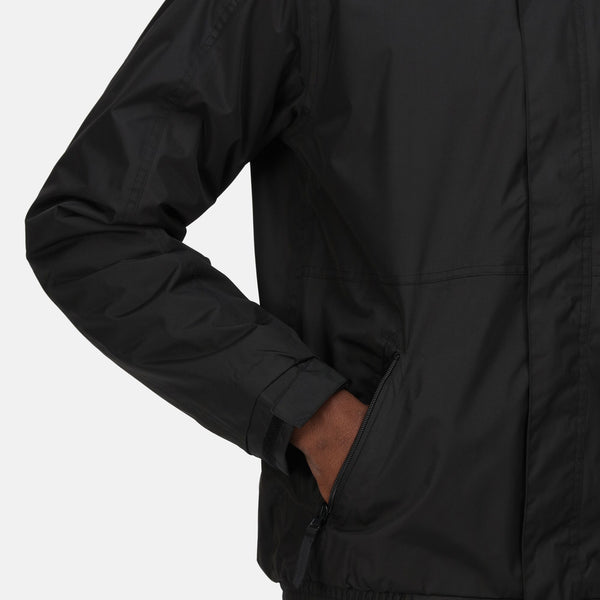 Regatta Mens Eco Dover Waterproof Windproof Fleece Lined Work Jacket -BLACK