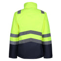 Regatta Mens Pro Hi Vis 3 In 1 Waterproof Breathable Windproof Work Jacket-HIVIZ YELNVY