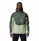 Columbia Mens Pouring Adventure Waterproof Breathable Packable Jacket-GREEN