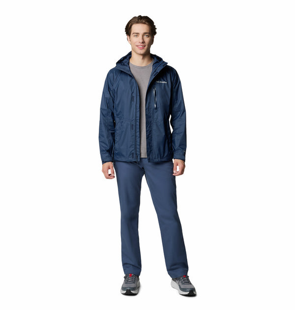 Columbia Mens Pouring Adventure Waterproof Breathable Packable Jacket-NAVY