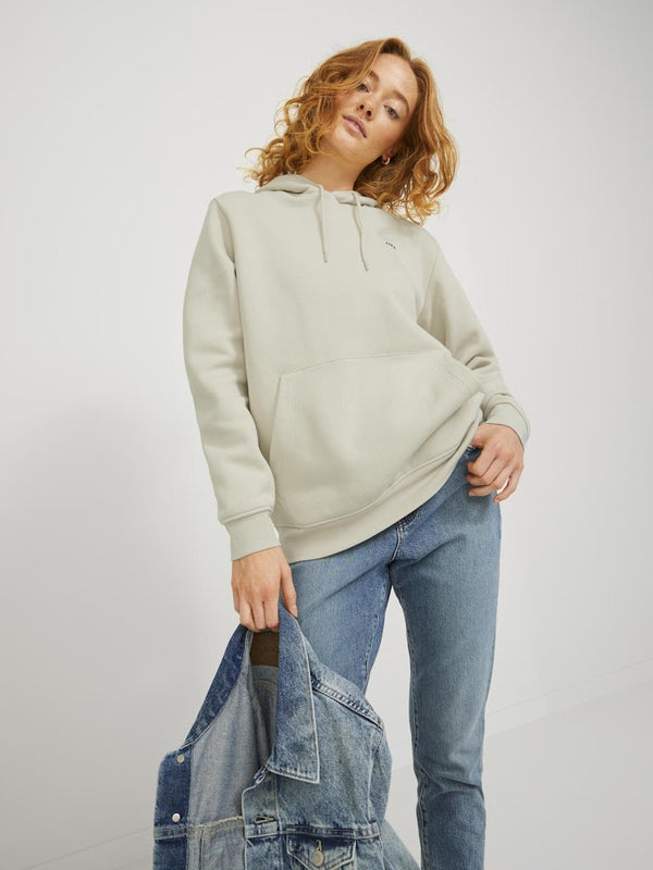 JJXX ladies Abbie Overhead Relaxed Fit Hooded Sweatshirt-MOONBEAM