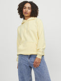 JJXX ladies Abbie Overhead Relaxed Fit Hooded Sweatshirt-VANILLA