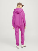 JJXX ladies Abbie Overhead Relaxed Fit Hooded Sweatshirt-FUCHSIA