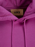 JJXX ladies Abbie Overhead Relaxed Fit Hooded Sweatshirt-FUCHSIA