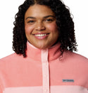 Columbia Ladies Benton Springs 1/2 Snap II Pull Over Fleece-PINK