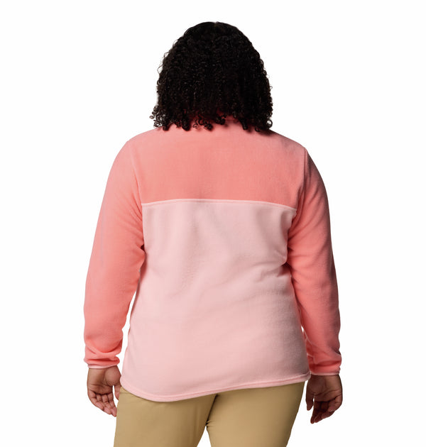 Columbia Ladies Benton Springs 1/2 Snap II Pull Over Fleece-PINK