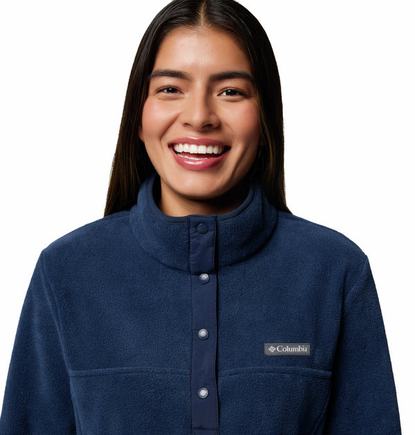 Columbia Ladies Benton Springs 1/2 Snap II Pull Over Fleece-NAVY