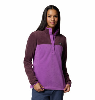 Columbia Ladies Benton Springs 1/2 Snap II Pull Over Fleece-PURPLE