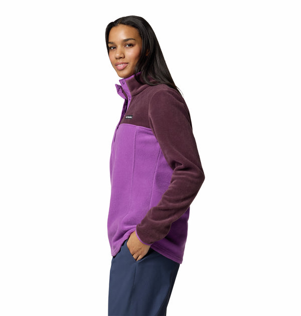 Columbia Ladies Benton Springs 1/2 Snap II Pull Over Fleece-PURPLE