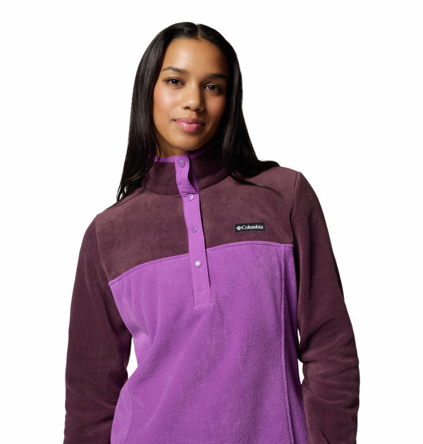 Columbia Ladies Benton Springs 1/2 Snap II Pull Over Fleece-PURPLE