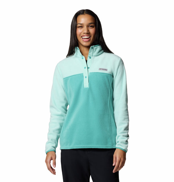 Columbia Ladies Benton Springs 1/2 Snap II Pull Over Fleece-TEAL