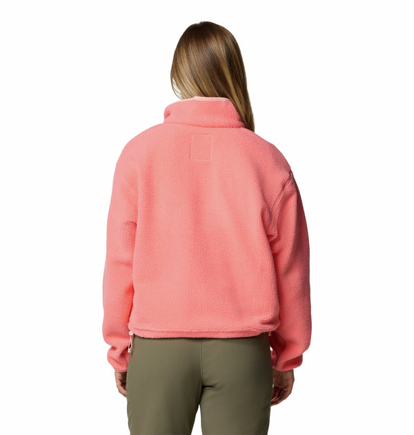 Columbia Ladies Helvetia II Cropped Half Snap Regular Fit Fleece-ROSE