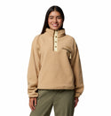 Columbia Ladies Helvetia II Cropped Half Snap Regular Fit Fleece-SAND