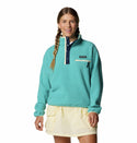 Columbia Ladies Helvetia II Cropped Half Snap Regular Fit Fleece-TEAL