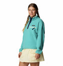 Columbia Ladies Helvetia II Cropped Half Snap Regular Fit Fleece-TEAL