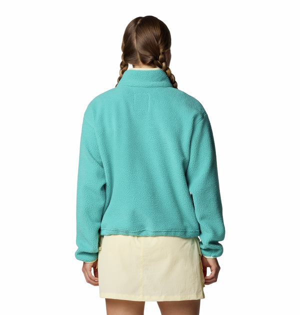 Columbia Ladies Helvetia II Cropped Half Snap Regular Fit Fleece-TEAL