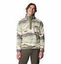 Columbia Mens Helvetia II Regular Fit Printed Half Snap Fleece-SAFARI