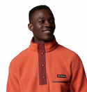 Columbia Men's Helvetia II Regular Fit Half Snap Fleece-BRICK RED