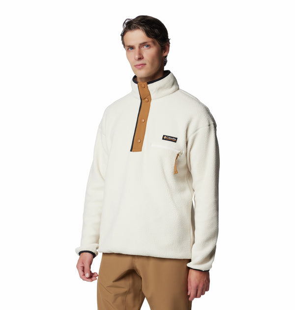 Columbia Men's Helvetia II Regular Fit Half Snap Fleece-CHALK