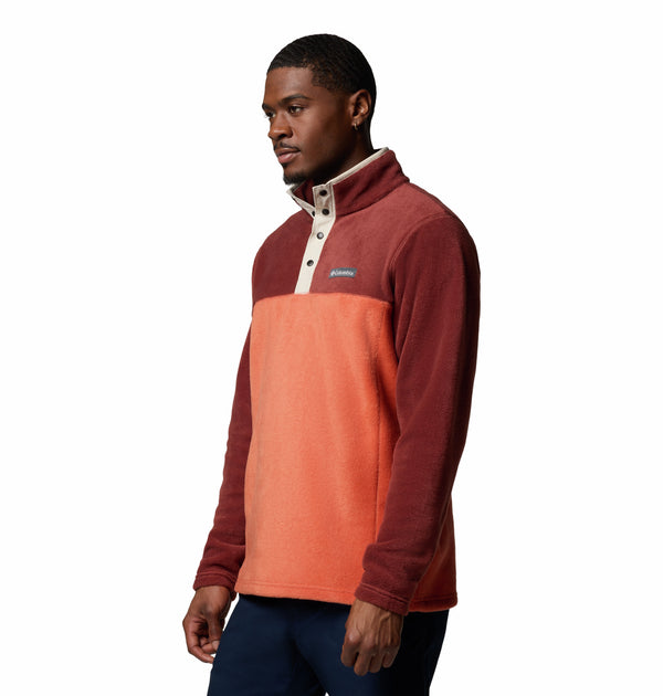 Columbia Men's Steens Mountain II Regular Fit Half Snap Fleece-BRICK RED