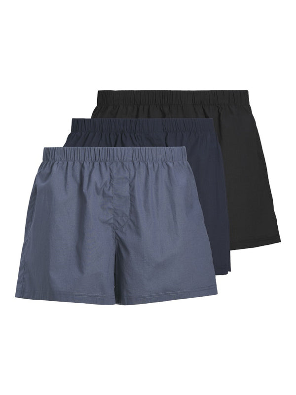 Jack & Jones Mens Milano Comfort 100% Cotton Elasticated Woven 3 Pack Boxers