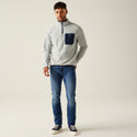 Regatta Mens Frankie Half Zip Fleece-SILVER