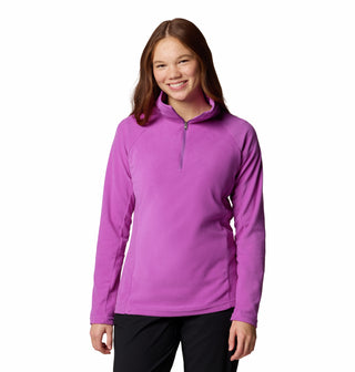 Columbia Ladies Glacial IV Lightweight Warm Half Zip Fleece-PURPLE