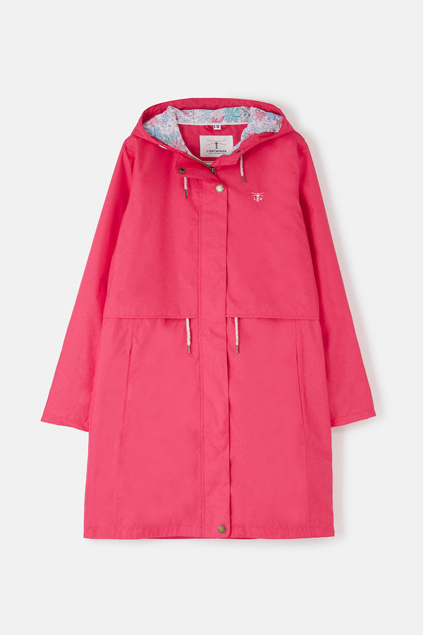 Lighthouse Ladies Pippa 3/4 Waterproof Breathable Jacket-RASPBERRY