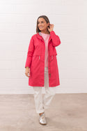 Lighthouse Ladies Pippa 3/4 Waterproof Breathable Jacket-RASPBERRY