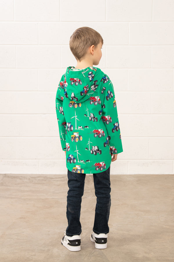 Lighthouse Boys Ethan Waterproof Farm Print Jacket