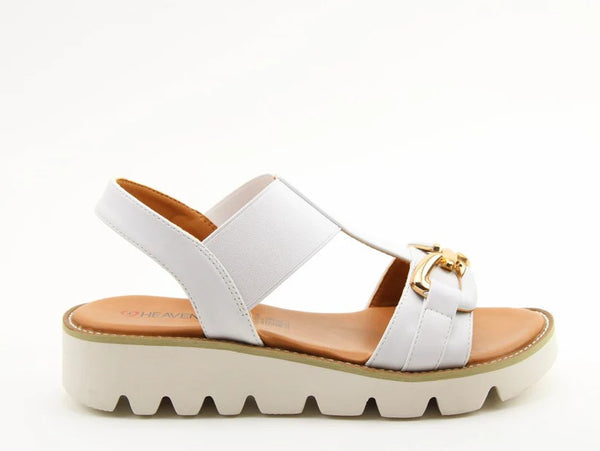 Heavenly Feet Ladies Lulu2 Premium Comfort Sandal-WHITE - Borderland Muff