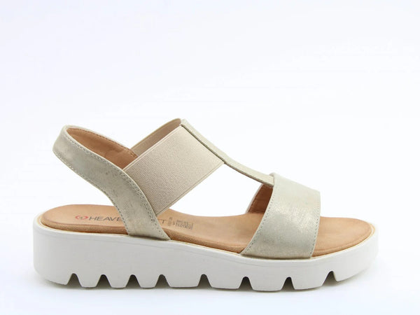 Heavenly Feet Ladies Ritz Shimmer Premium Comfort Elasticated Sandal