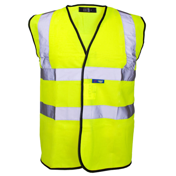 Supertouch Hi Vis Velcro Vest-HIVIZ YELLOW - Borderland Muff