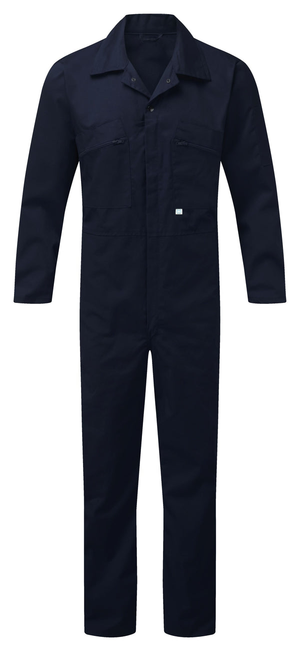 Fort Zip Front Coverall With Elasticated Back-NAVY