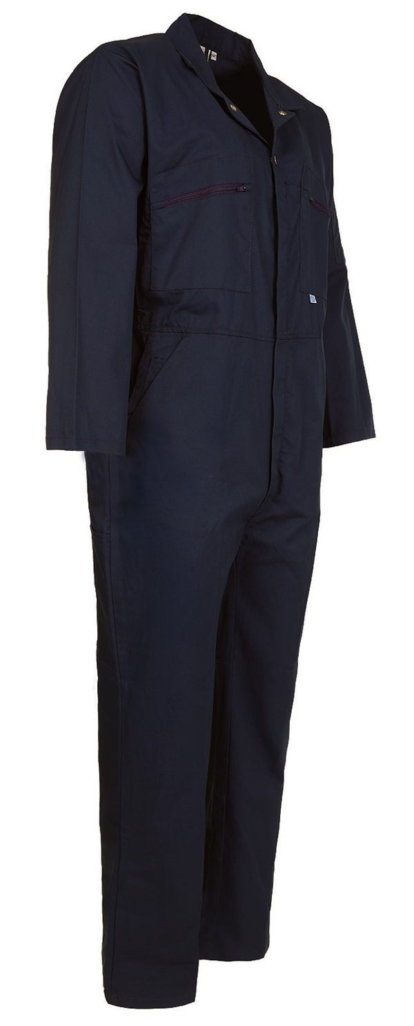 Fort Zip Front Coverall With Elasticated Back-NAVY