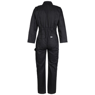 Fort Zip Front Coverall With Elasticated Back-BLACK