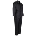 Fort Zip Front Coverall With Elasticated Back-BLACK