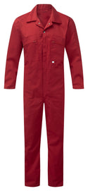 Fort Zip Front Coverall With Elasticated Back-RED