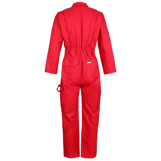 Fort Zip Front Coverall With Elasticated Back-RED