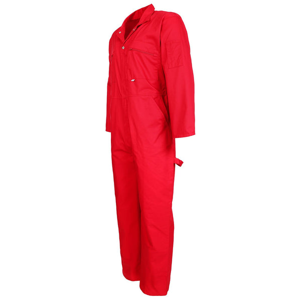 Fort Zip Front Coverall With Elasticated Back-RED