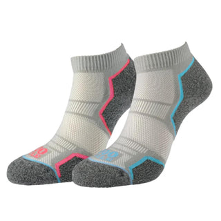 1000 Mile Women’s Repreve Running Socks Twin Pack | Breathable & Padded-GREY