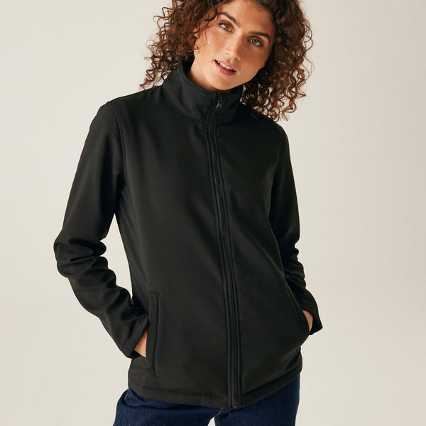 Regatta Ladies TRA629 Softshell Jacket | Printable & Embroidery-Ready Workwear-BLACK