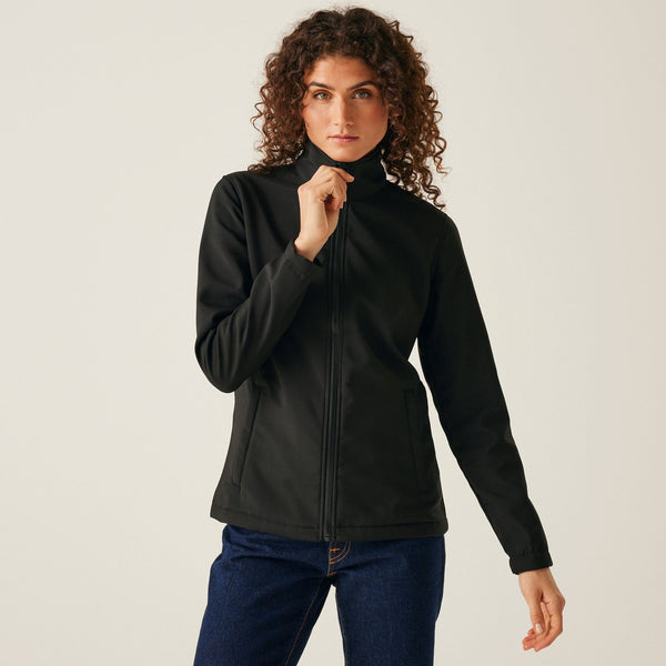 Regatta Ladies TRA629 Softshell Jacket | Printable & Embroidery-Ready Workwear-BLACK