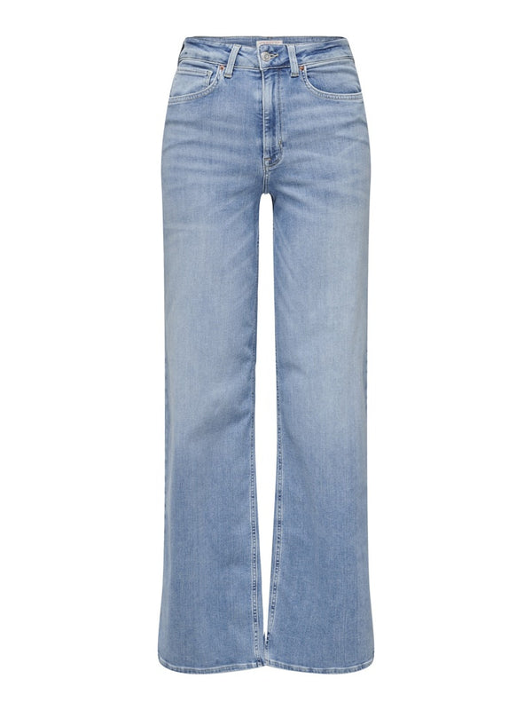 ONLY Madison Blush High Waist Wide Leg Jeans – Light Blue Organic Cotton Denim